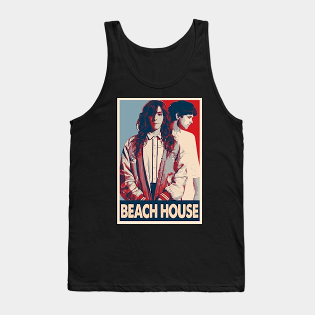 Retro Beach Music Tank Top by Black Demon Bear